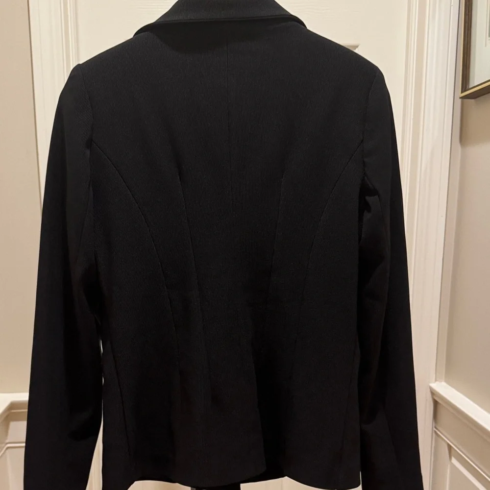 GDG Actuel Black Women's Blazer with Zipper Accents - Picture 5 of 7